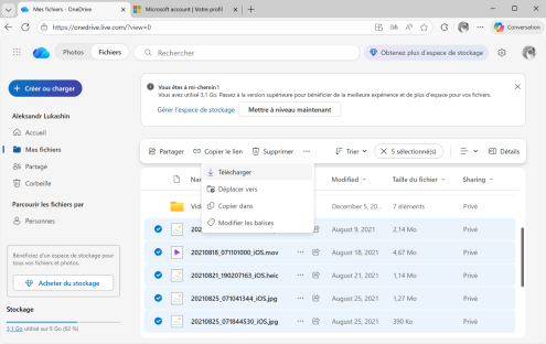Récupérer des fichiers supprimés à partir d'une sauvegarde cloud