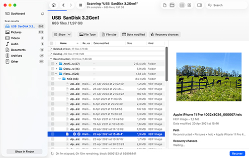 Zkontrolovat nalezené soubory