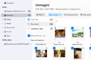 Rivedi i dati ricostruiti