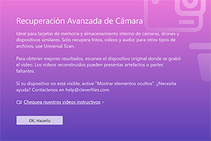 Utilice la función ACR para recuperar archivos multimedia de la tarjeta