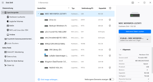 Wählen Sie die Festplatte oder Partition aus Wählen Sie die Festplatte oder Partition aus