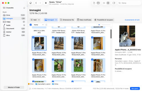 Attendere fino al termine della scansione del software Attendere fino al termine della scansione del software