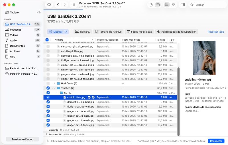 Cómo recuperar archivos eliminados de la Papelera en Mac