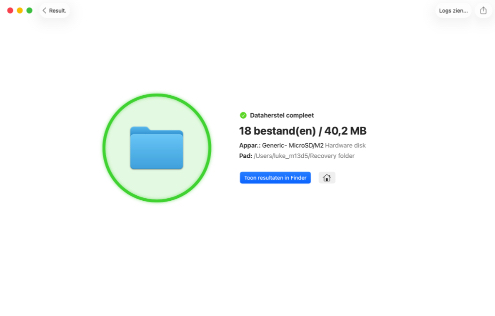 Herstel de verwijderde Mac-gegevens van je SD-kaart