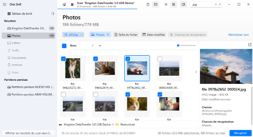 Outil de récupération de photos pour toute situation de perte de données