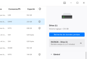 Récupération à partir d'un disque sain Récupération à partir d'un disque sain