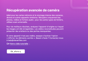 Récupération Avancée de Caméra (ACR) Récupération Avancée de Caméra (ACR)