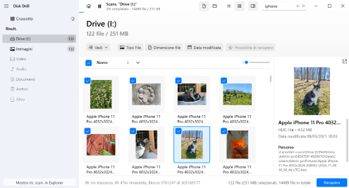 Seleziona i file che desideri recuperare dal tuo hard disk Seleziona i file che desideri recuperare dal tuo hard disk