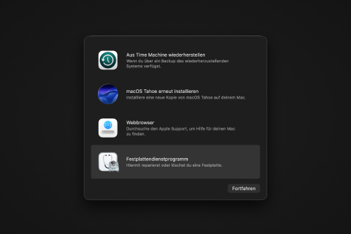 Starte deinen Mac im Wiederherstellungsmodus neu Starte deinen Mac im Wiederherstellungsmodus neu