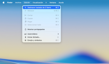 Usa el comando Deshacer