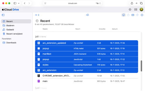 Bestanden herstellen vanuit iCloud