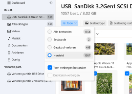 Controleer de sectie Reconstructie