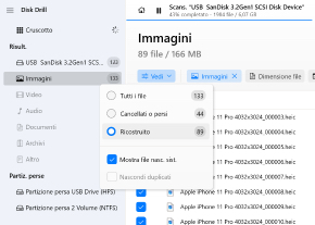 Controlla la sezione Ricostruzione Controlla la sezione Ricostruzione