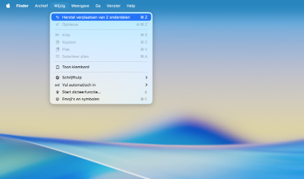 Gebruik de opdracht Ongedaan maken