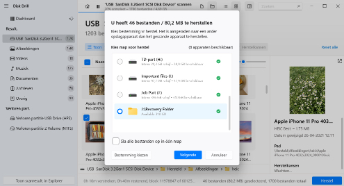 Herstel de verwijderde gegevens