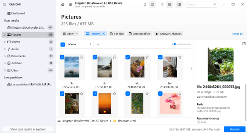 Preview and Select Recoverable Files