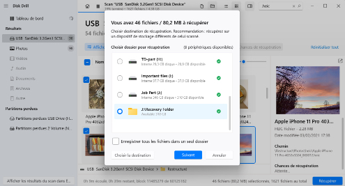 Récupérer les données supprimées