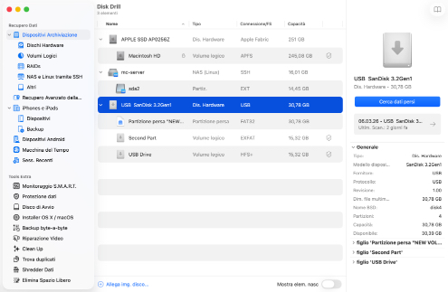 Scansiona i file eliminati dal Cestino