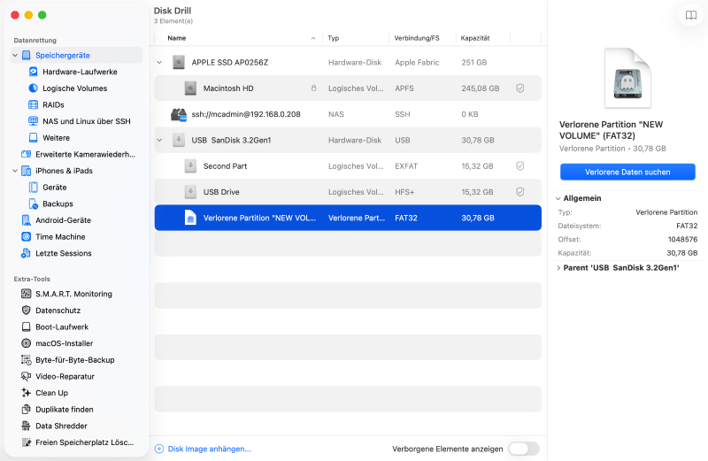 So stellen Sie eine gelöschte oder verlorene Partition auf Mac wieder her