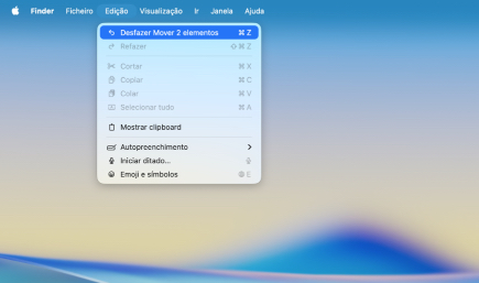 Use o comando Desfazer
