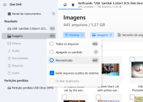 Verifique a seção de Reconstrução