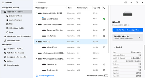 Choisissez la source de données et la méthode de récupération