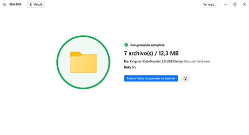 Recuperar los archivos eliminados