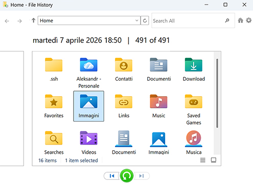 Usa Cronologia file di Windows
