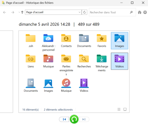 Utilisez la fonctionnalité Historique des fichiers