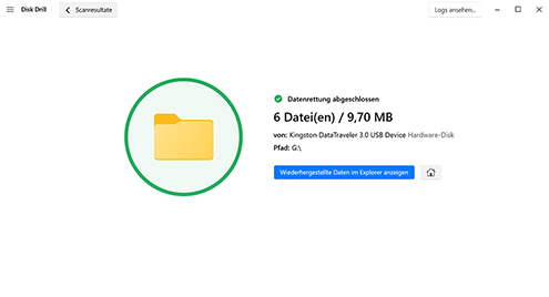 Stellen Sie die gelöschten Fotos mit kostenloser Bildwiederherstellungssoftware wieder her, nachdem Sie Ihre Auswahl getroffen haben.