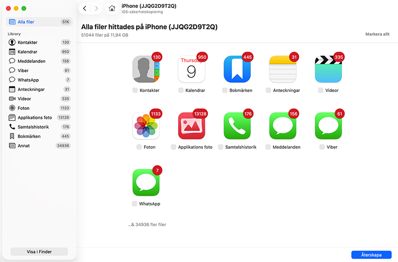 Återställ raderade textmeddelanden på iPhone