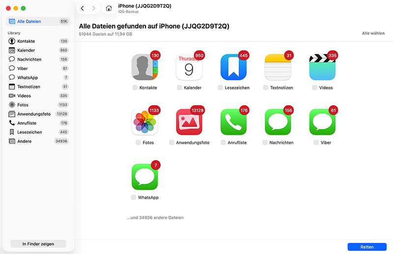 Gelöschte Textnachrichten auf dem iPhone wiederherstellen