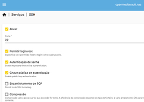Habilitar acesso SSH Habilitar acesso SSH