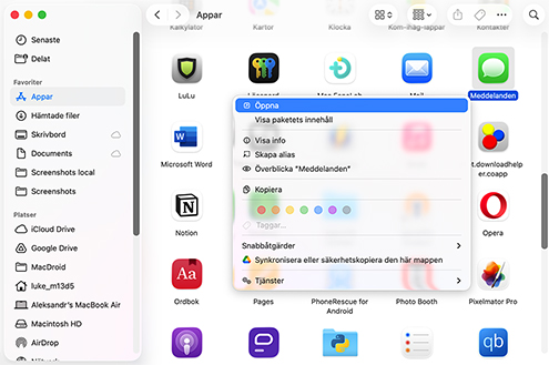 Leta efter dina textmeddelanden på andra Apple-enheter