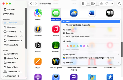 Procure suas mensagens de texto em outros dispositivos Apple