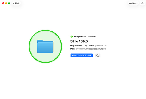 Recupera i messaggi di testo selezionati