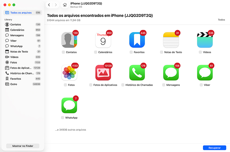 Recuperar mensagens de texto apagadas no iPhone