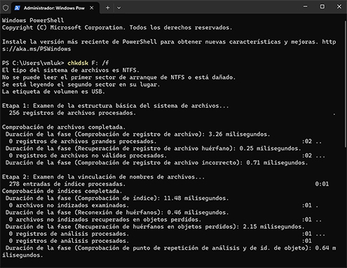 Restaurar archivos eliminados de una unidad USB usando CMD