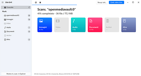 Scansiona il NAS alla ricerca di dati persi Scansiona il NAS alla ricerca di dati persi