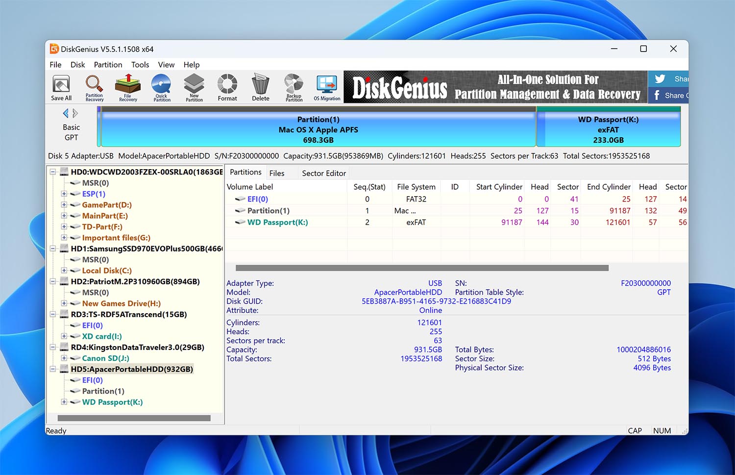 DiskGenius v5 for Windows