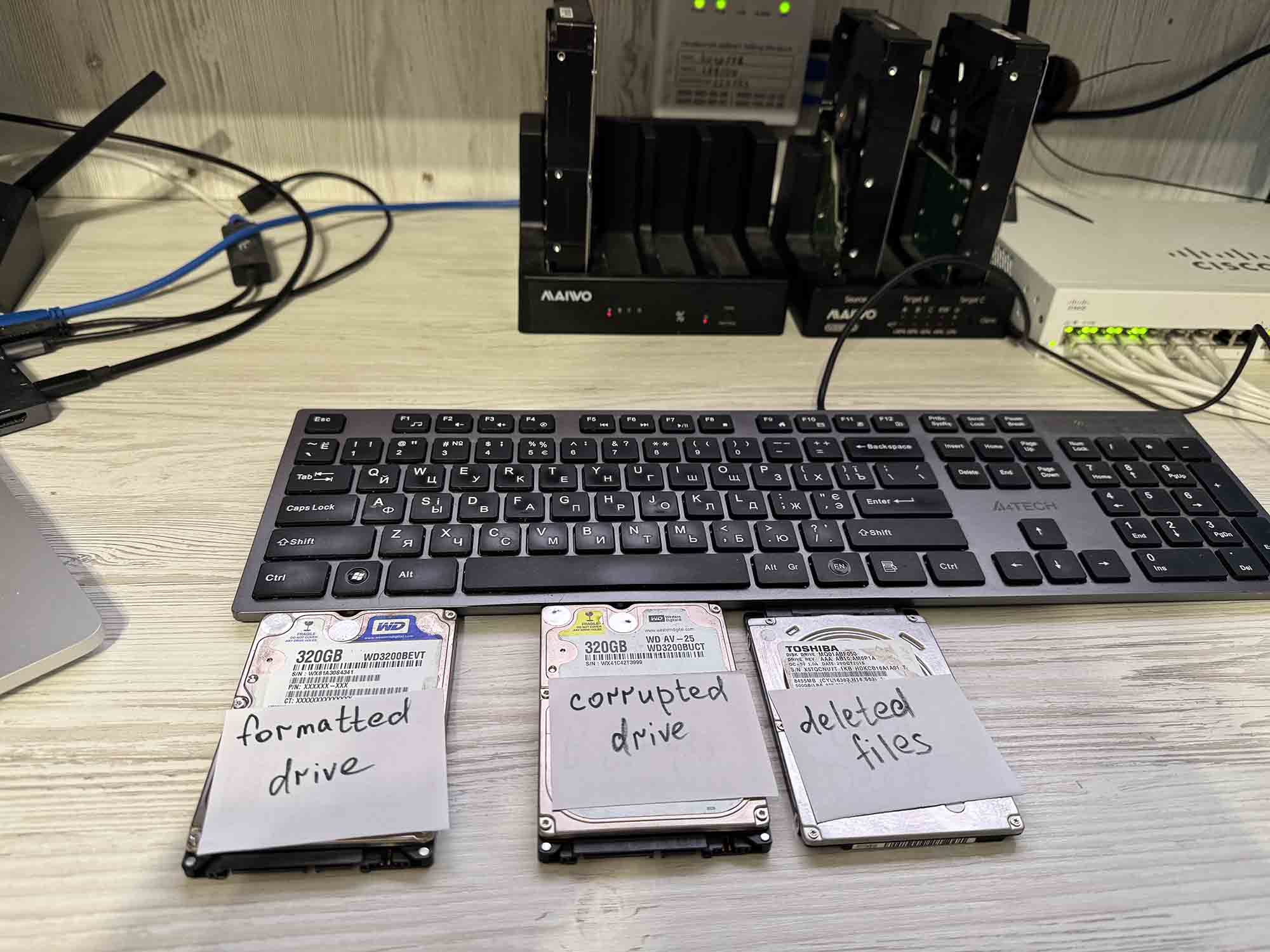 disks with test scenarious for testing data recovery software