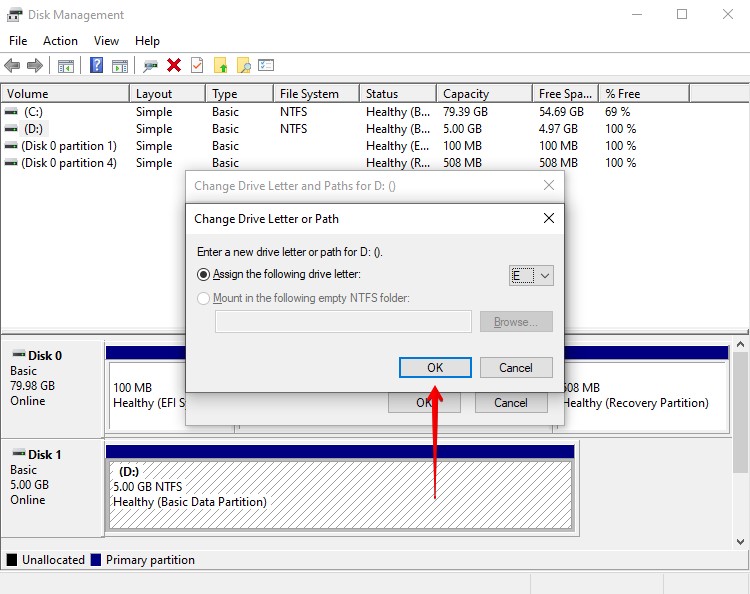 Confirming the change.